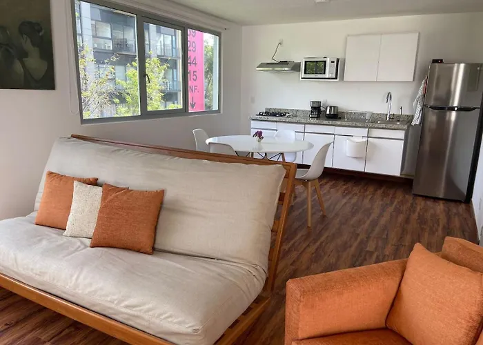 Juarez Loft 1br1ba Terrace, Great Location